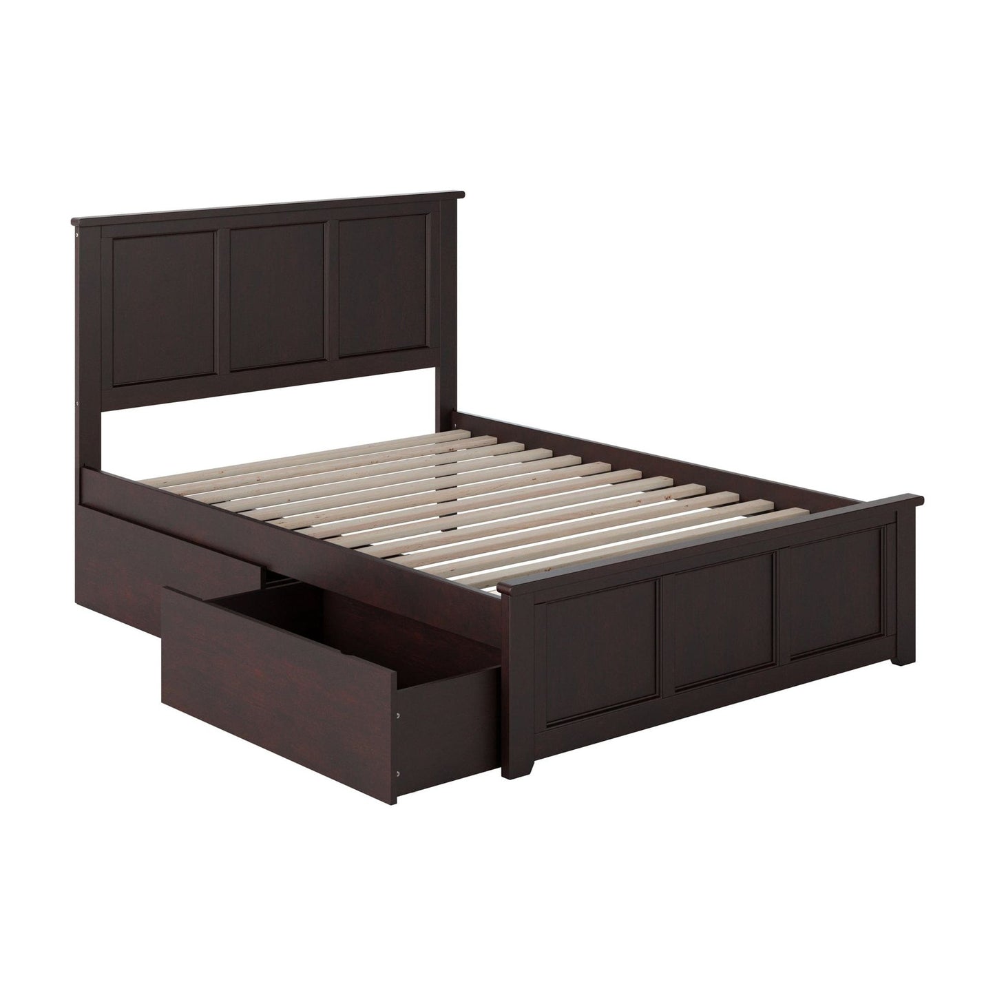 AFI Furnishings Madison Full Platform Bed with Matching Foot Board with 2 Urban Bed Drawers