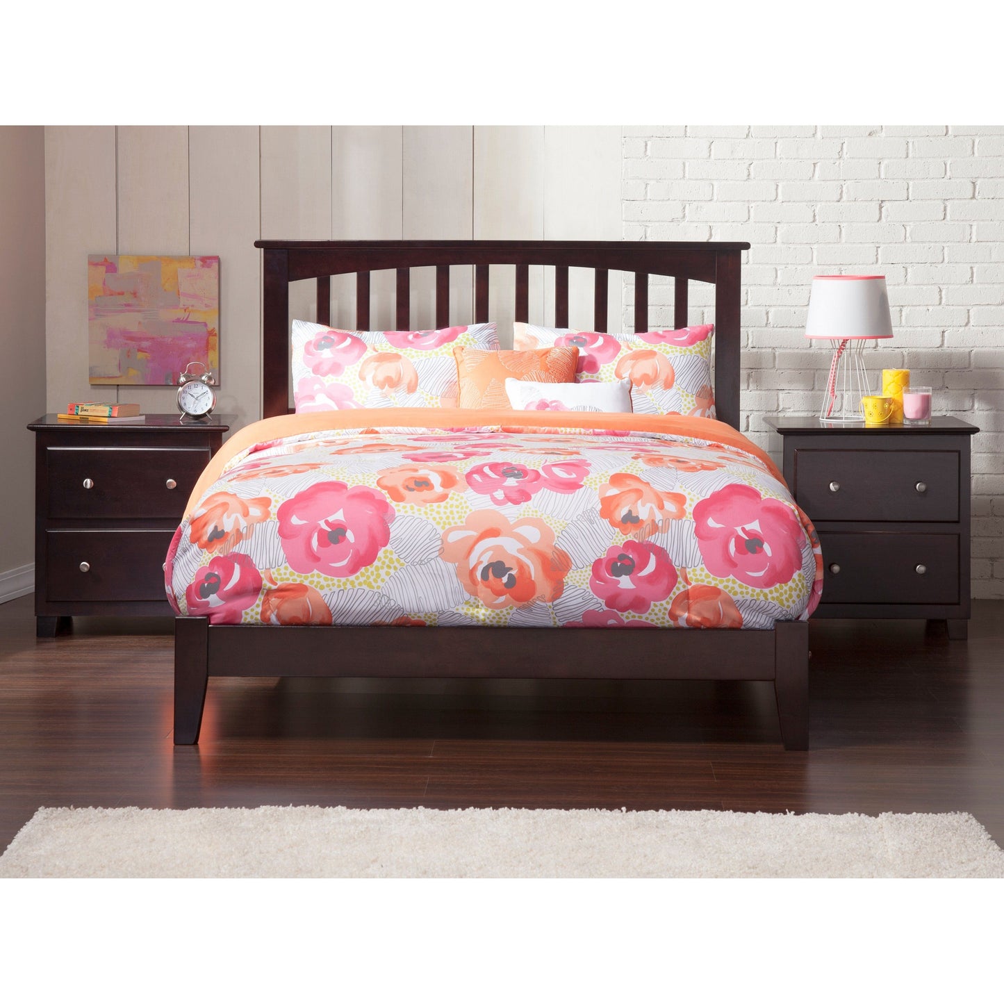 AFI Furnishings Mission Full Platform Bed with Open Foot Board