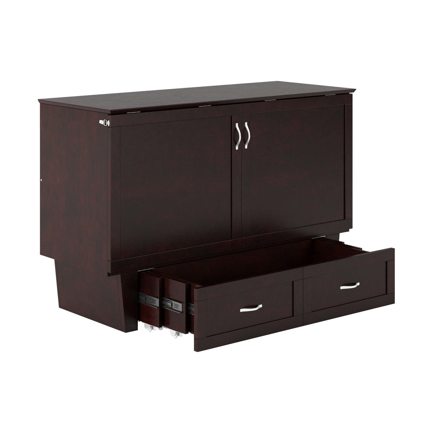 AFI Furnishings Monroe Murphy Bed Chest Queen with Charging Station and Mattress