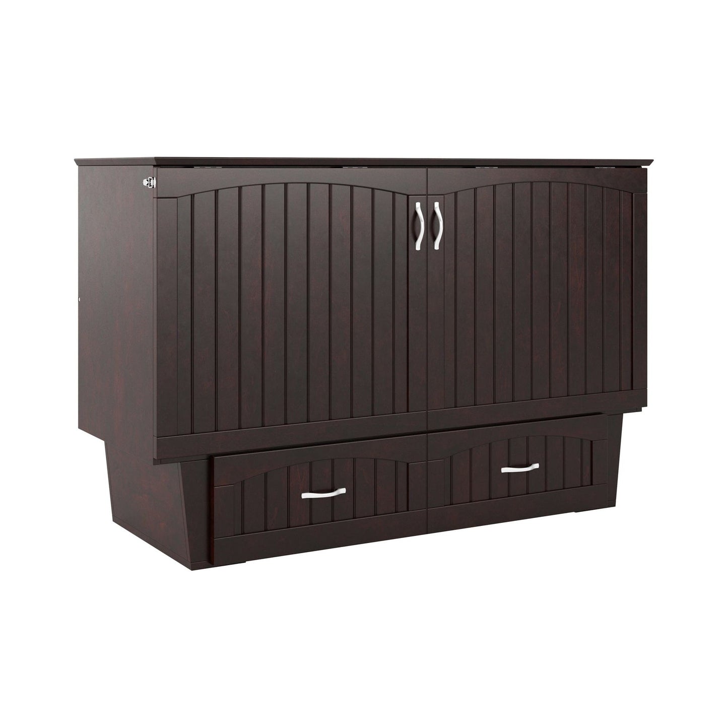 AFI Furnishings Nantucket Murphy Bed Chest Queen with Charging Station & Cool Soft Mattress