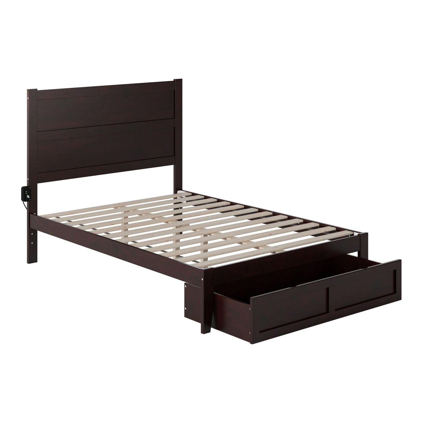 AFI Furnishings NoHo Full Bed with Foot Drawer in Espresso
