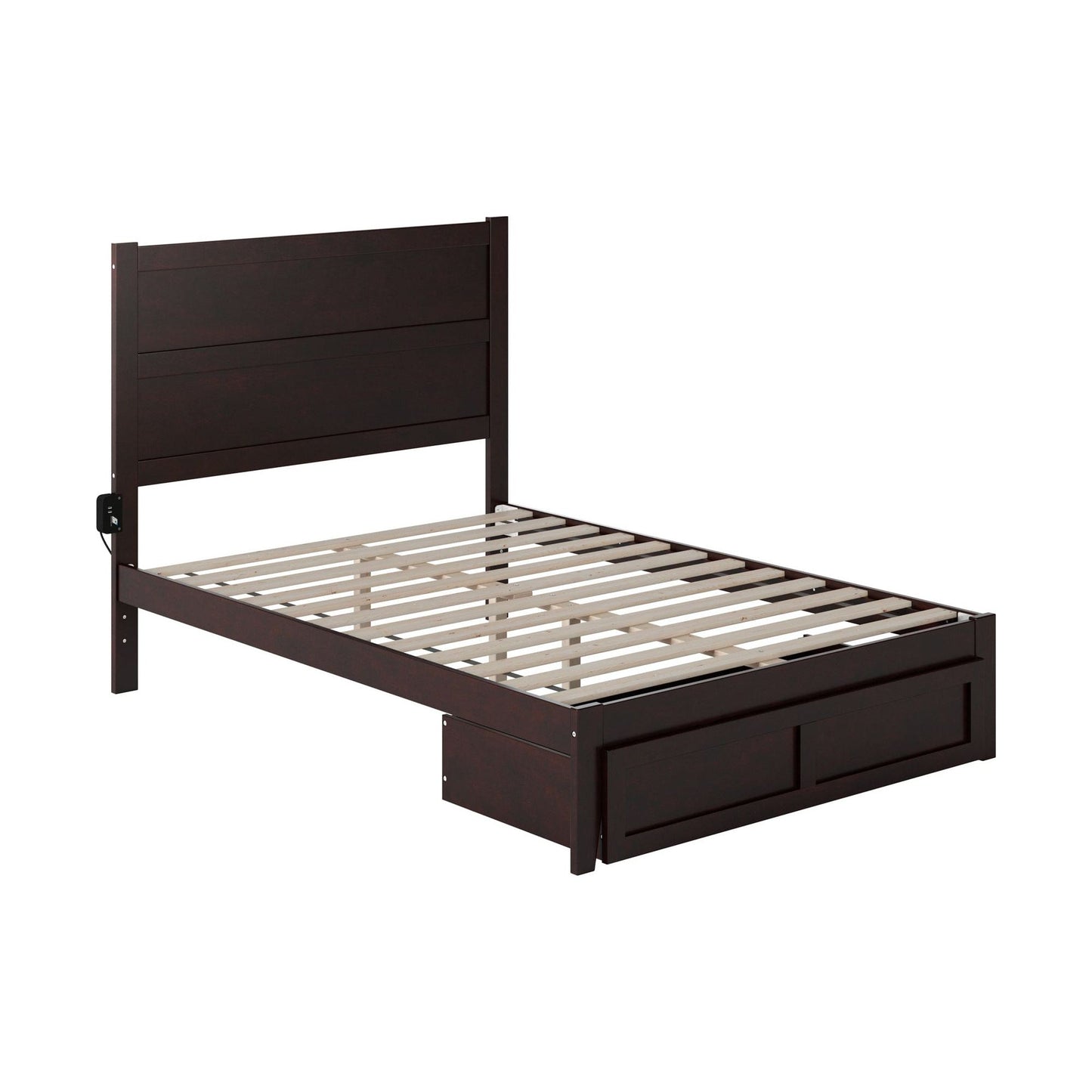AFI Furnishings NoHo Full Bed with Foot Drawer in Espresso