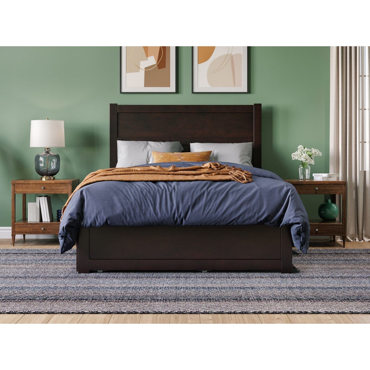 AFI Furnishings NoHo Full Bed with Footboard and Twin Trundle in Espresso AG9161231