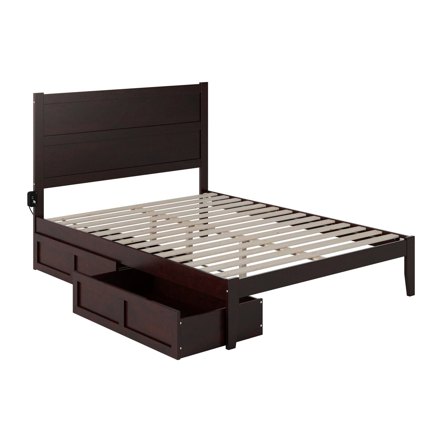 AFI Furnishings NoHo Queen Bed with 2 Drawers in Espresso