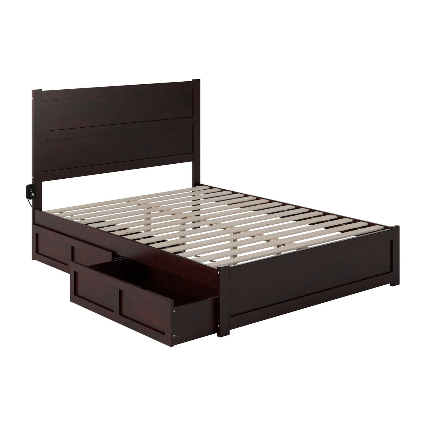 AFI Furnishings NoHo Queen Bed with Footboard and 2 Drawers in Espresso