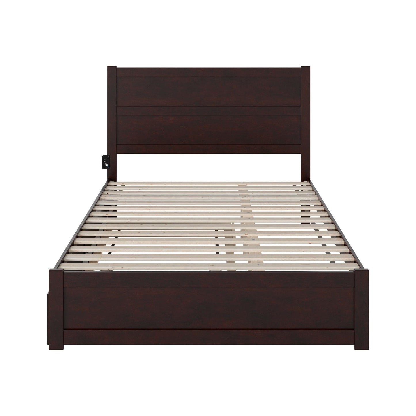 AFI Furnishings NoHo Queen Bed with Footboard and Twin Extra Long Trundle in Espresso AG9161141