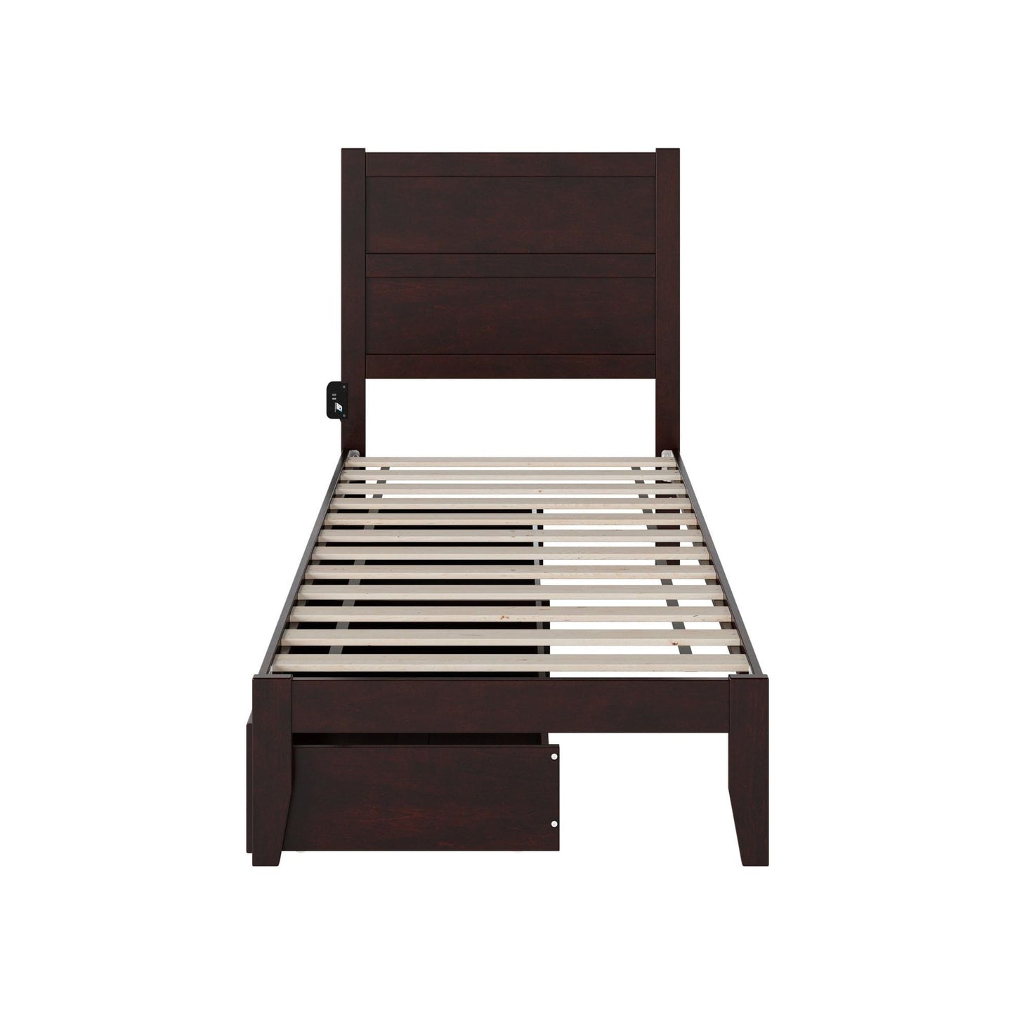 AFI Furnishings NoHo Twin Bed with 2 Drawers in Espresso