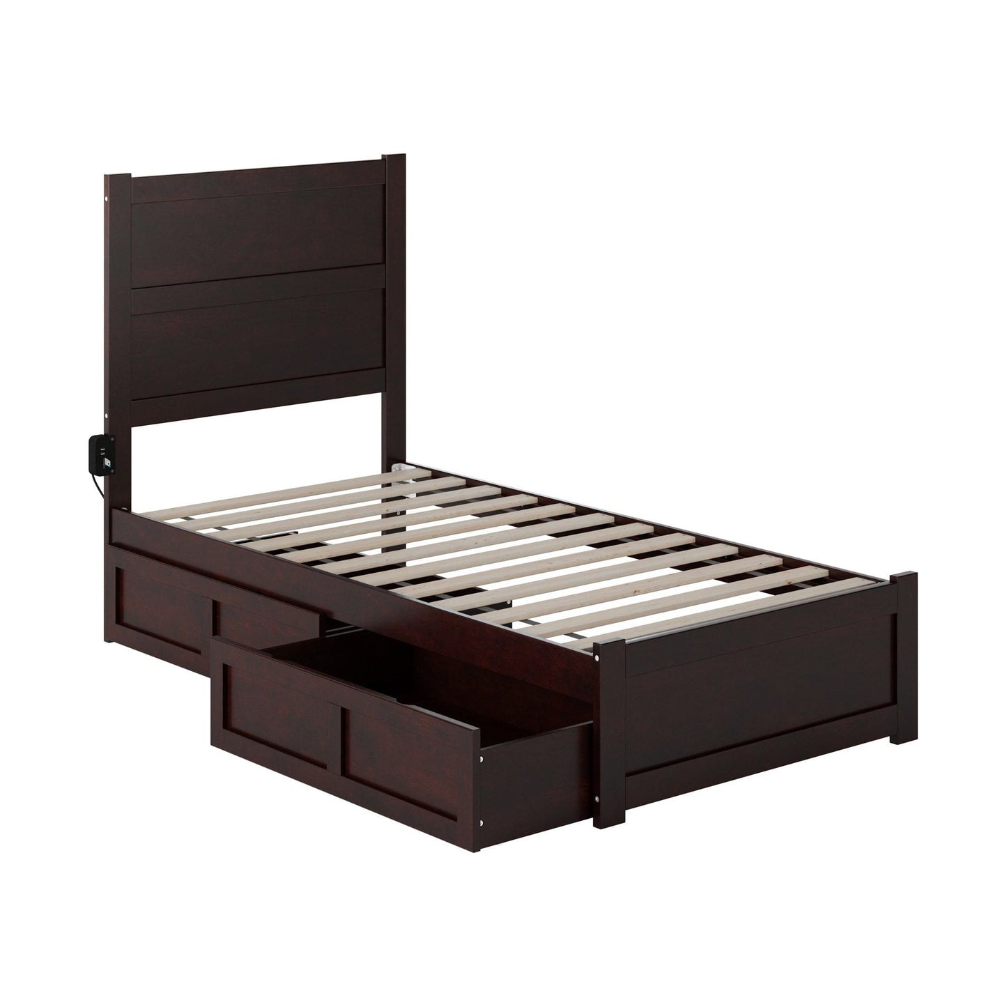 AFI Furnishings NoHo Twin Bed with Footboard and 2 Drawers in Espresso AG9163321