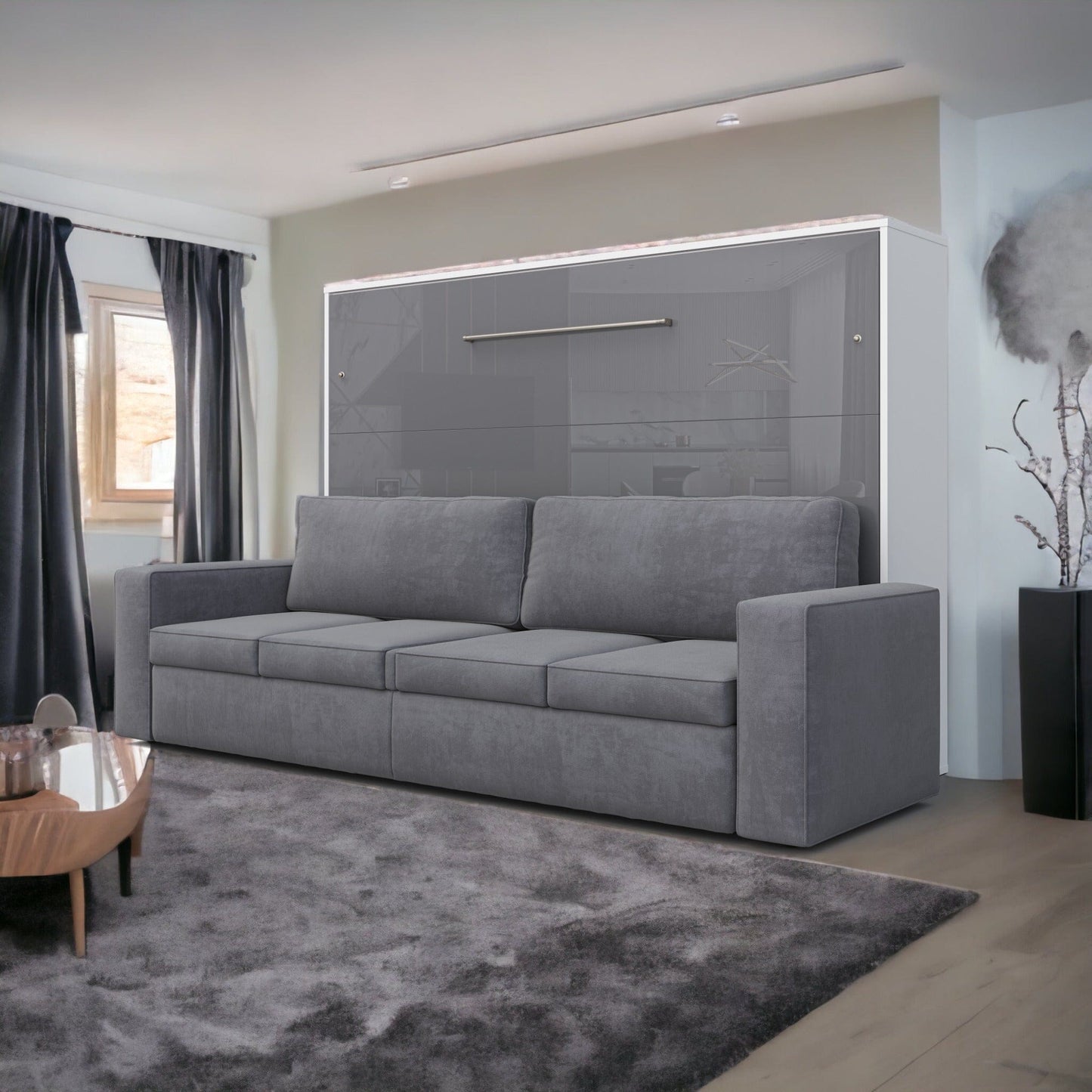 Maxima House Maxima House Horizontal Murphy bed INVENTO with a Sofa, European FULL XL IN004WG-G
