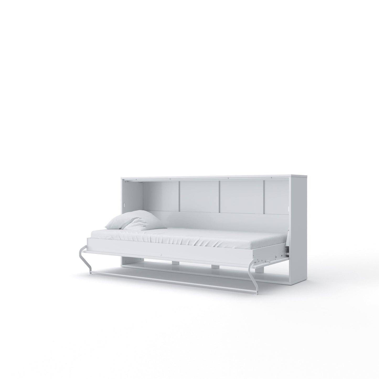 Maxima House Maxima House Invento Horizontal Wall Bed, European Twin Size with a cabinet on top