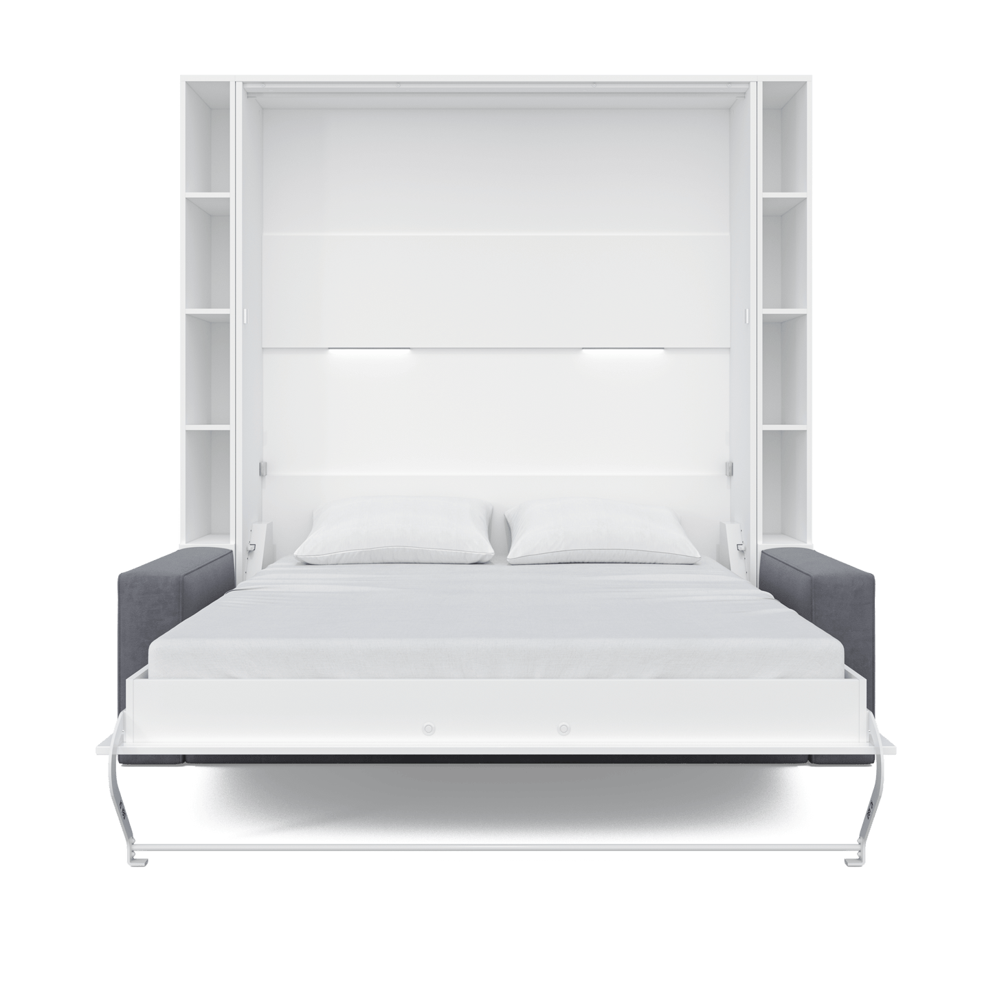 Maxima House Maxima House Vertical European Queen size Murphy Bed Invento with a Sofa and two Cabinets