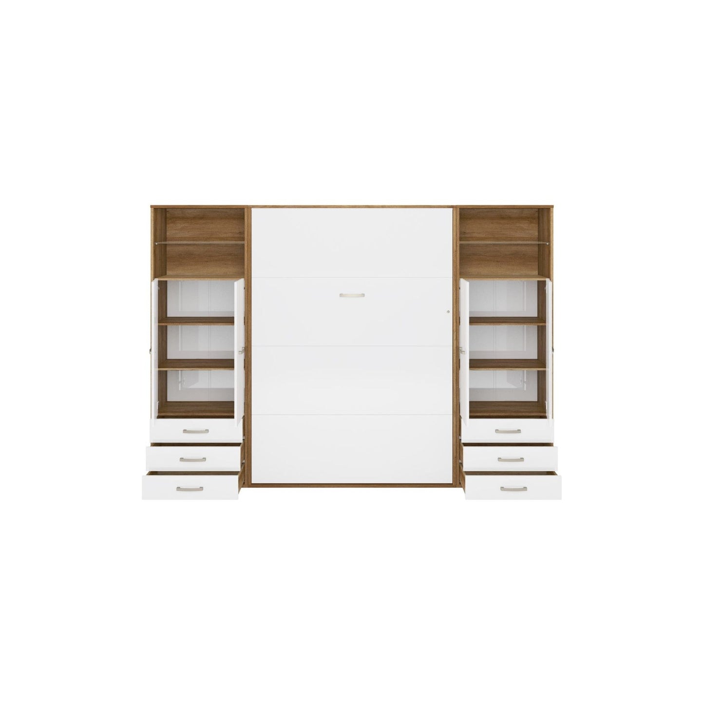 Maxima House Maxima House Vertical Wall Bed Invento, European Twin Size with 2 cabinets