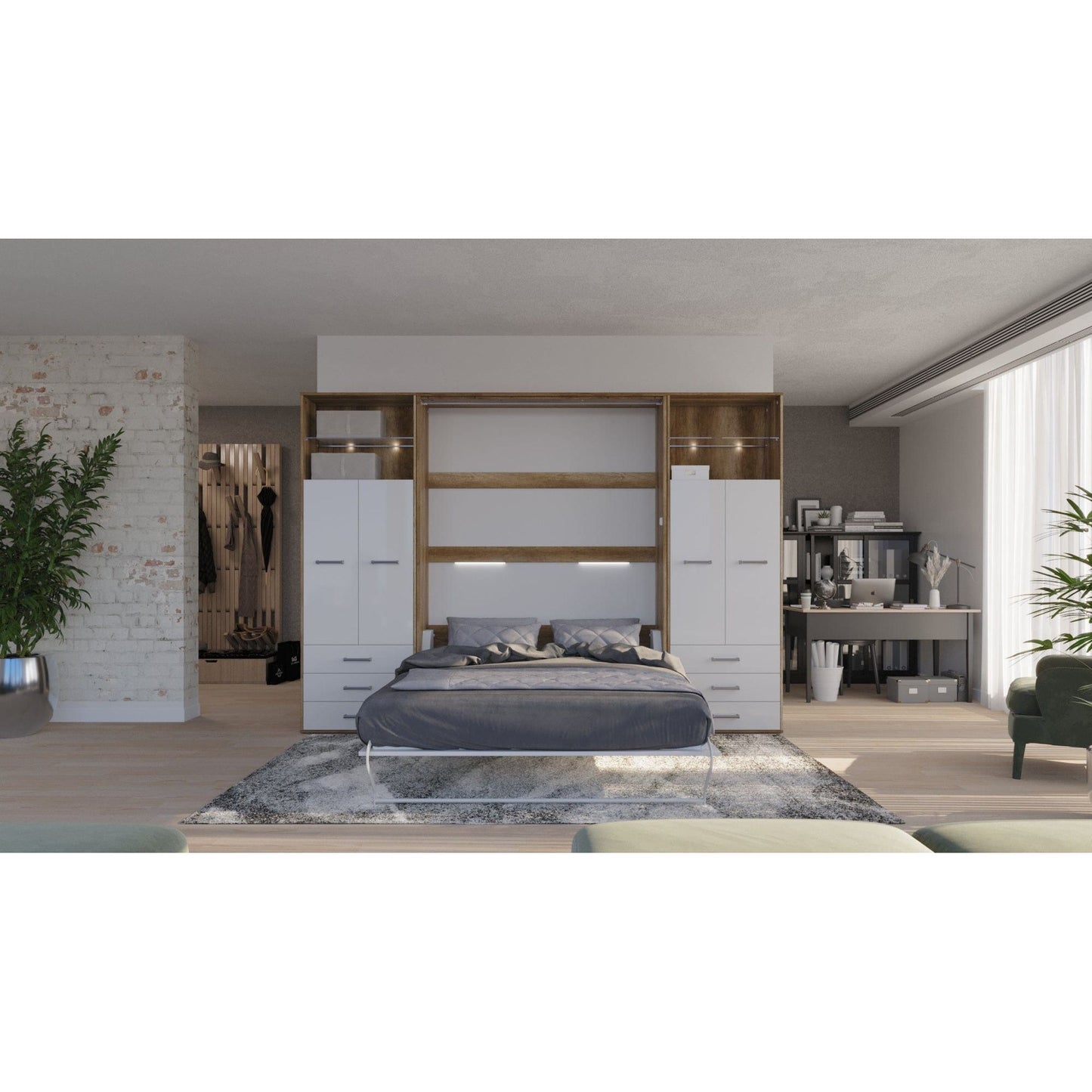 Maxima House Vertical Murphy Bed Invento. European Queen + 2 cabinets