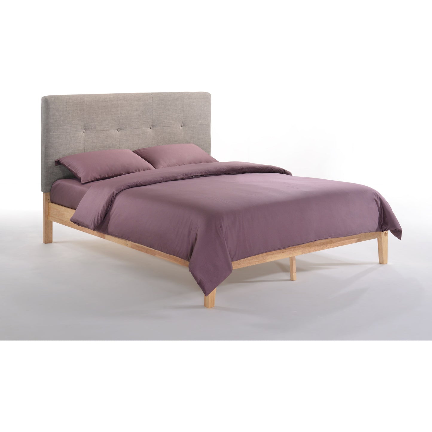 Night And Day Copy of Paprika California King Bed in Grey with Natural Finish  Frame (P Series) Grey PAP-PH-CKG-GY-NA-COM
