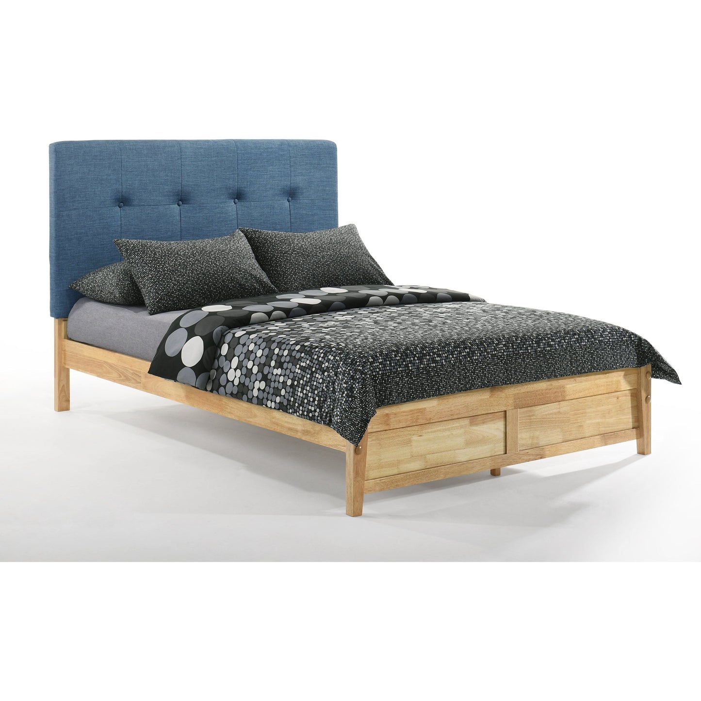 Night And Day Copy of Paprika California King Bed in Grey with Natural Finish  Frame (P Series) Teal PAP-PH-CKG-TL-NA-COM