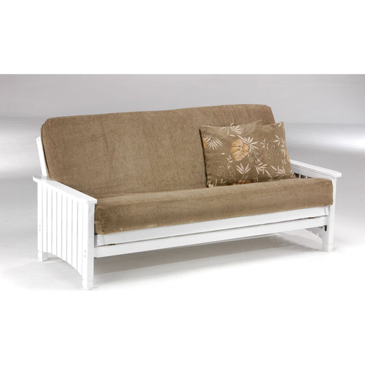 Night and Day Keywest Queen Futon Frame in white finish BA-KEY-BMG-QEN-WH