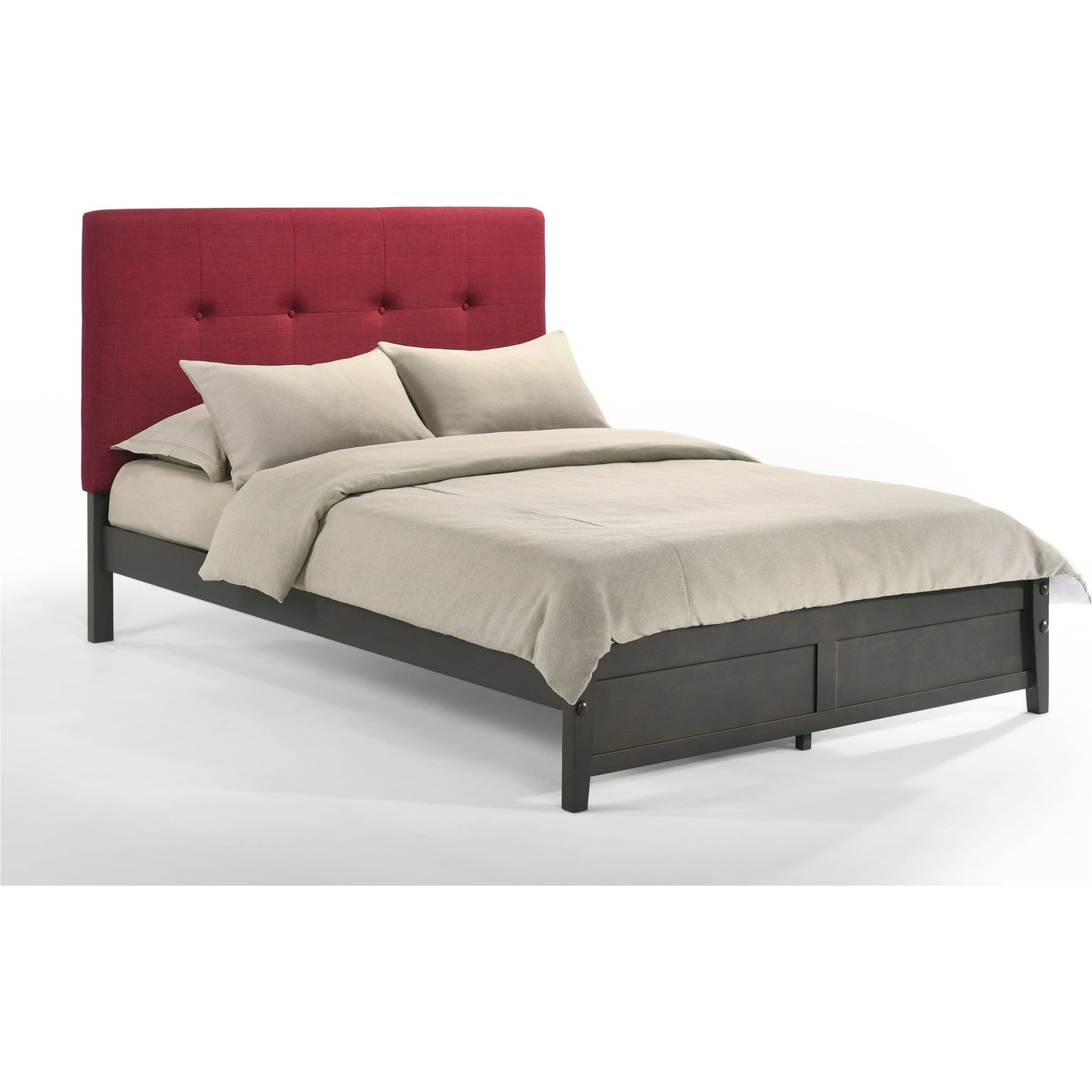 Night And Day Paprika California King Bed in Teal with Stonewash Finish Frame (P Series) Red PAP-PH-CKG-RD-STW-COM
