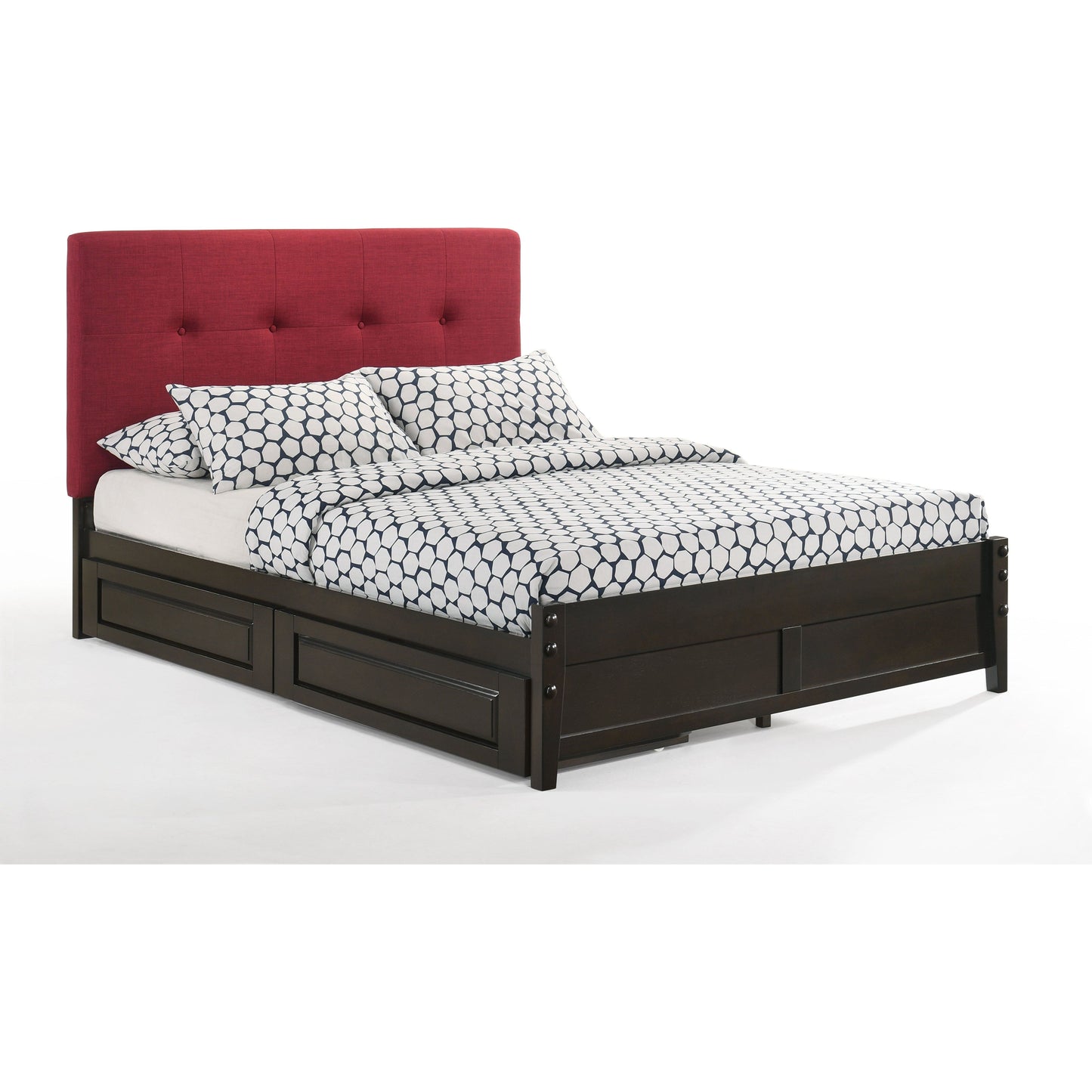Night and Day Paprika Full Bed in Charcoal with Chocolate Finish Frame (K Series)