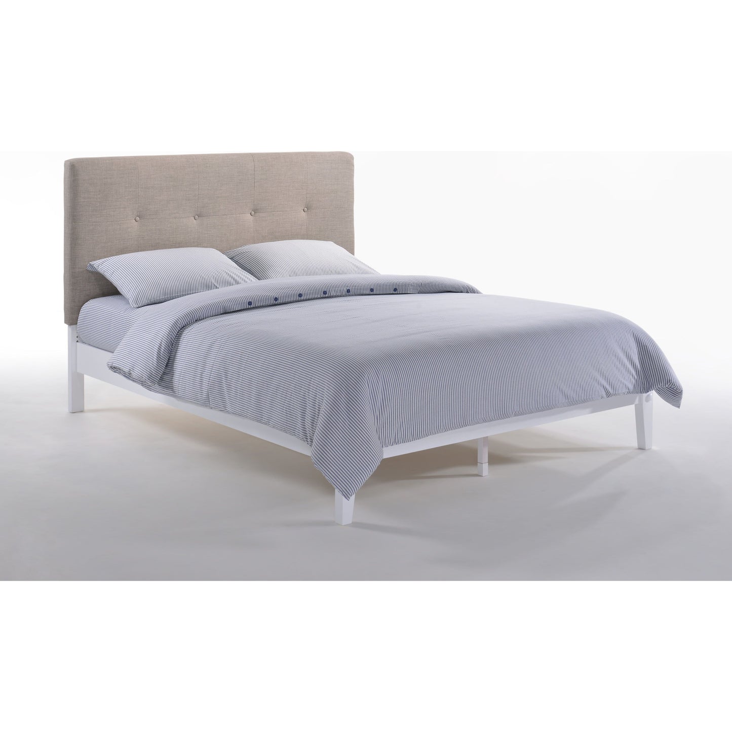 Night and Day Paprika Full Bed in Teal with White Finish Frame (K Series) Grey