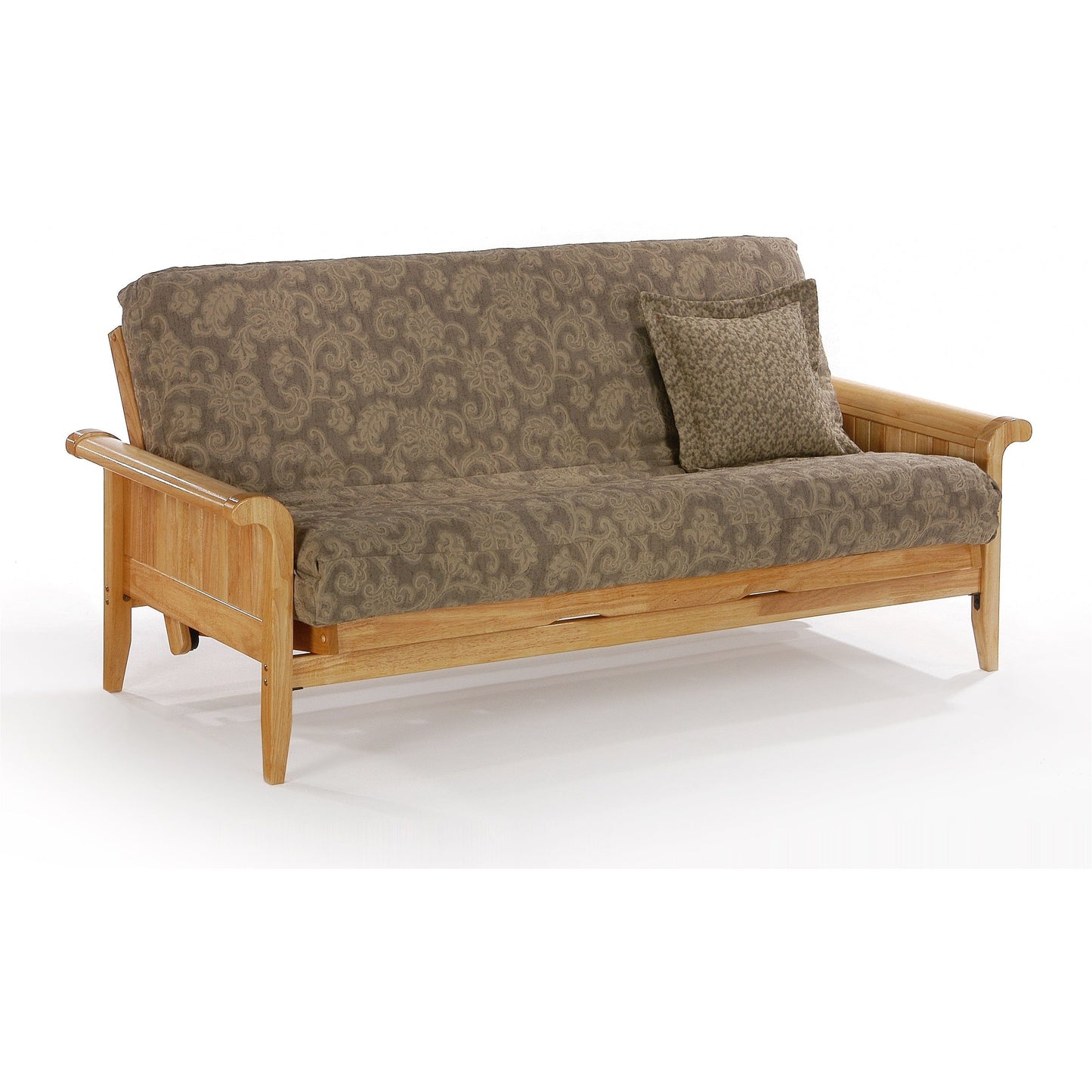 Night and Day Venice Queen Futon Frame in black walnut finish Natural BA-VNC-BMG-QEN-NA