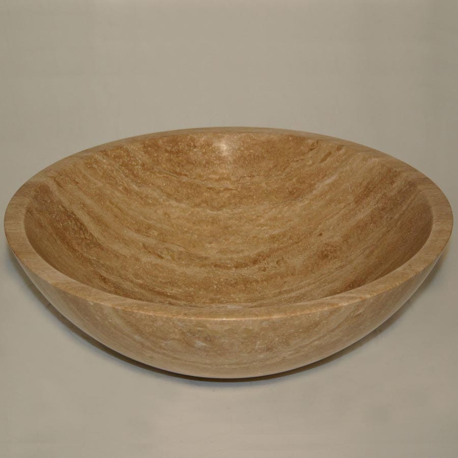 Silkroad Exclusive Silkroad Exclusive 16.5” Travertine Stone Vessel without rim SRS-0029B-P