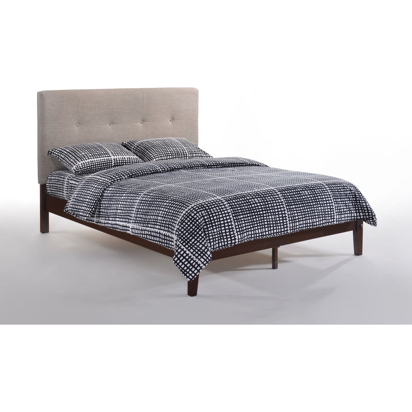 The Bedroom Emporium Paprika Twin Bed in Charcoal with Cherry Finish Frame (K Series)