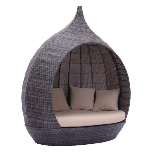The Bedroom Emporium Teardrop Shaped Brown and Beige Daybed