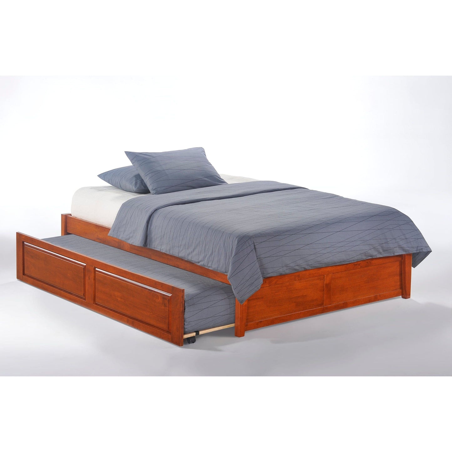 The Bedroom Emporium Twin Basic Platform Bed in cherry finish (K Series)