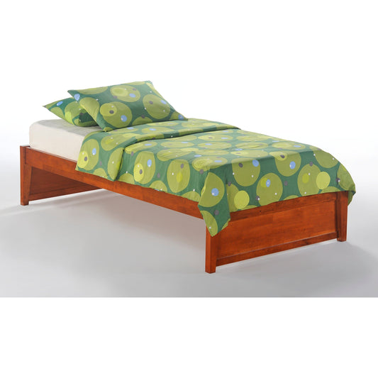 The Bedroom Emporium Twin Basic Platform Bed in cherry finish (K Series) Cherry