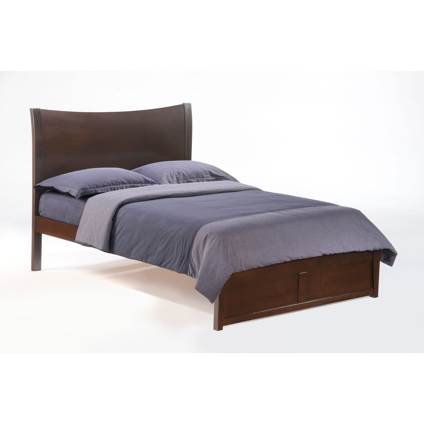 The Bedroom Emporium Twin K Series Blackpepper Bed in cherry finish Chocolate
