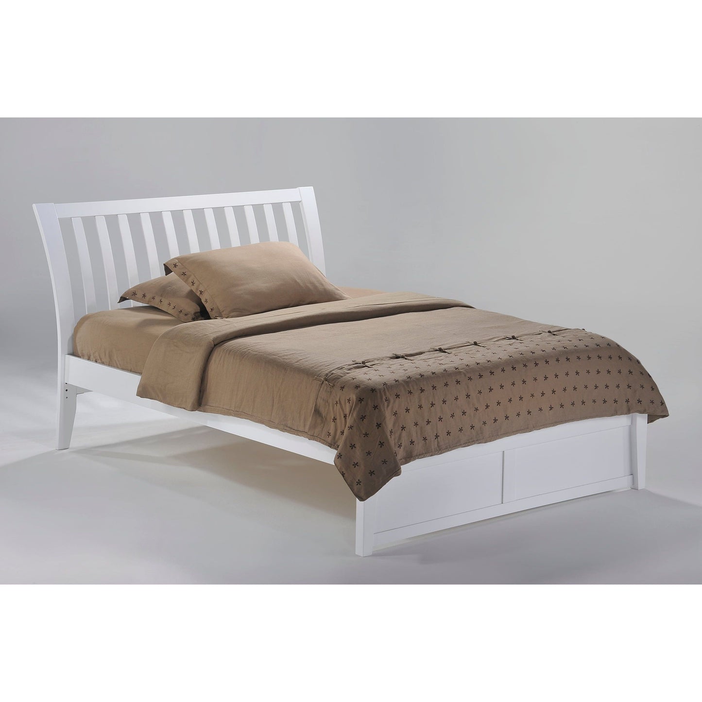 The Bedroom Emporium Twin K Series Nutmeg Bed in cherry finish