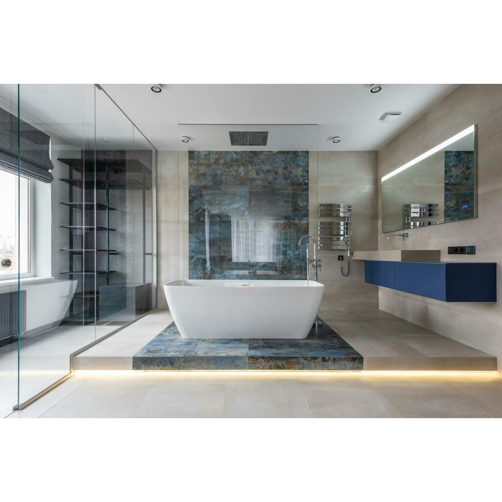 The Bedroom Emporium White Acrylic Freestanding Bath Tub- 65 inch