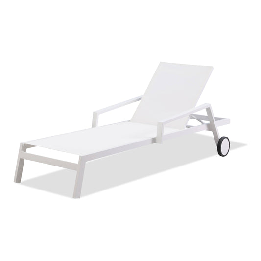 Whiteline Modern Living Bondi Outdoor Chaise White CL1534-WHT