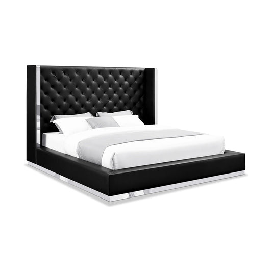 Whitelline Modern Living Abrazo King Bed Black BK1356P-BLK
