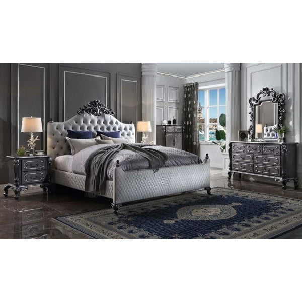 ACME House Delphine Queen Bed in Two Tone Ivory 28850Q