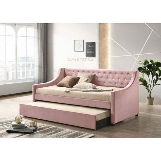 ACME Lianna Twin Daybed in Pink Velvet 39380