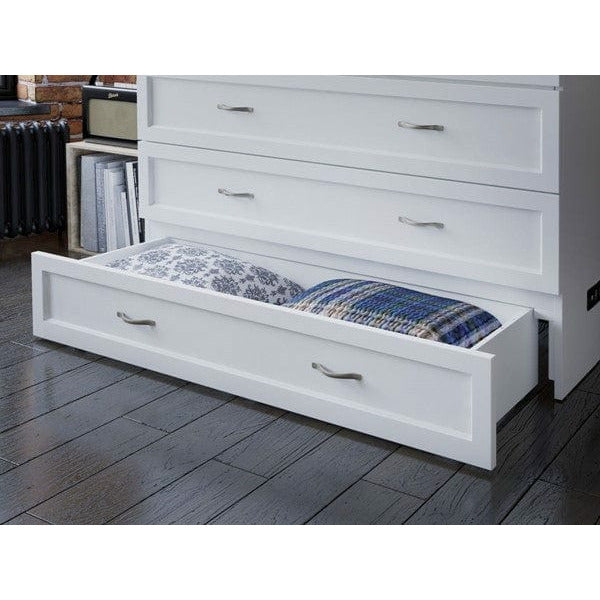 AFI Furnishings Deerfield Murphy Bed Chest Full White with Charging Station
