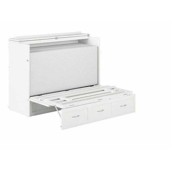 AFI Furnishings Deerfield Murphy Bed Chest Full White with Charging Station