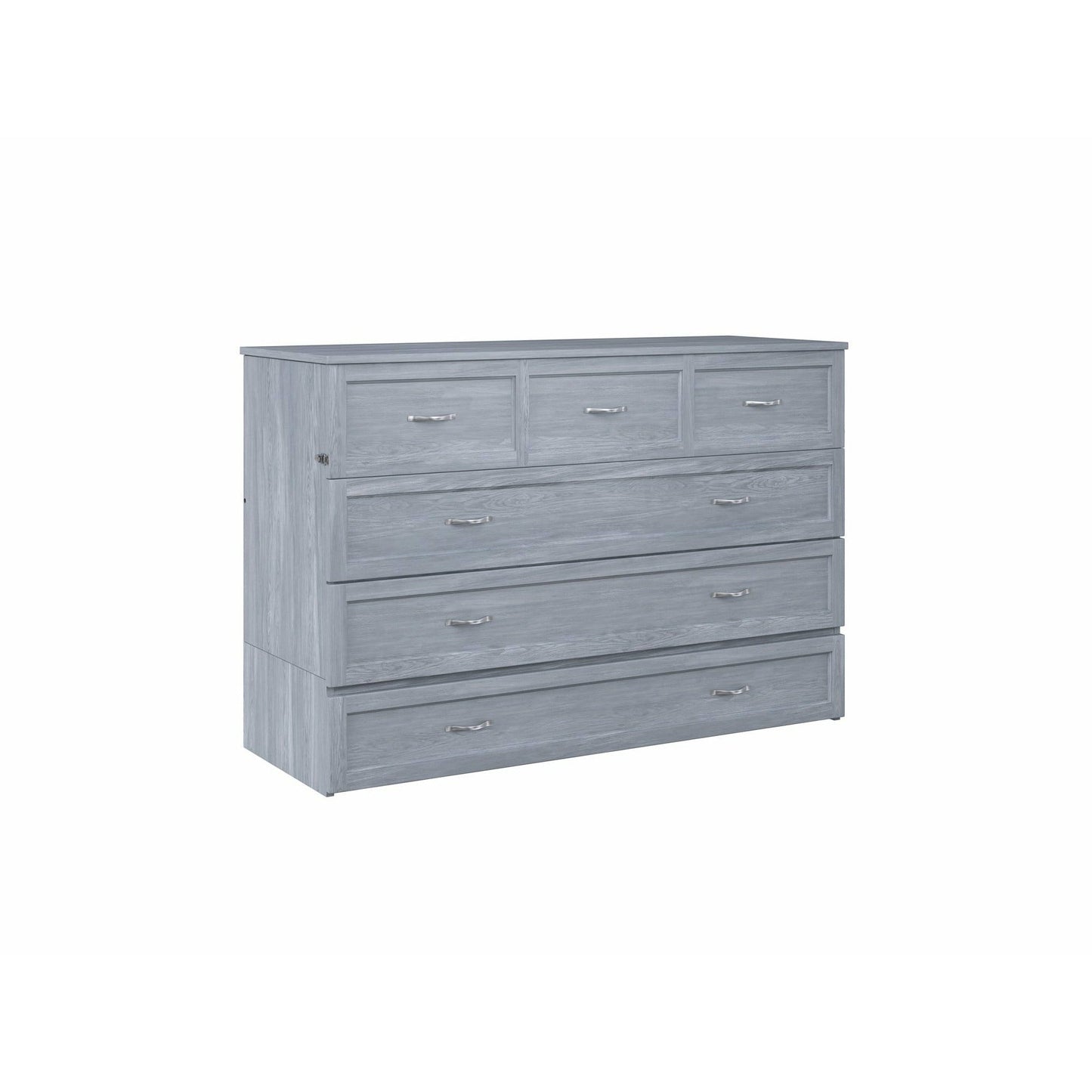 Atlantic Furniture Murphy Bed Chest Driftwood Grey Deerfield Murphy Bed Chest Queen Antique Walnut with Charging Station