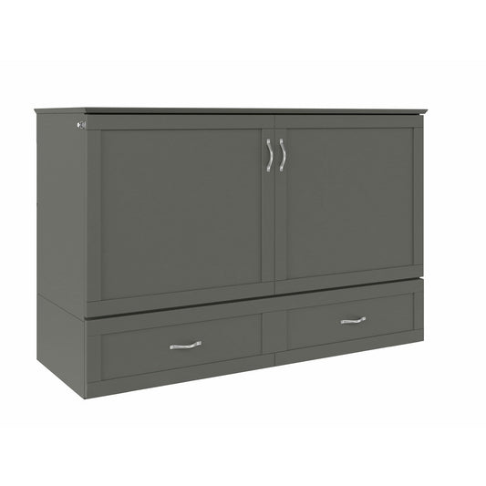 Atlantic Furniture Murphy Bed Chest Grey Hamilton Murphy Bed Chest Queen Grey with Charging Station