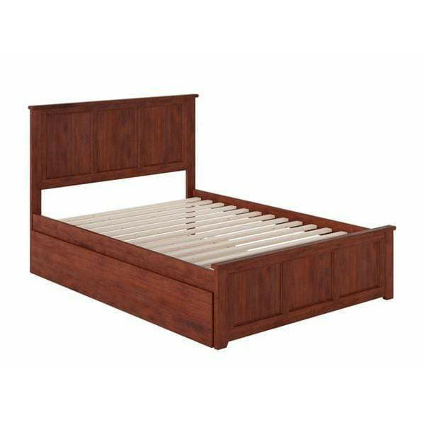 Atlantic Furniture Bed Madison Full Platform Bed with Matching Foot Board with Full Size Urban Trundle Bed in Espresso