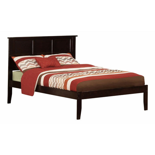 Atlantic Furniture Bed Madison Full Platform Bed with Open Foot Board in Espresso