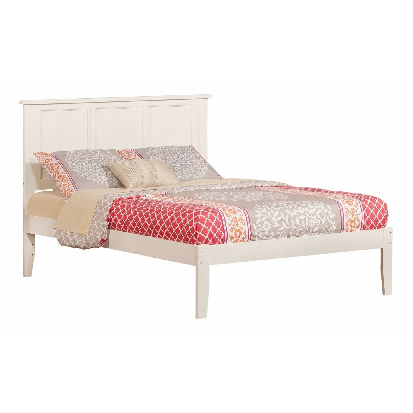 Atlantic Furniture Bed White Madison Full Platform Bed with Open Foot Board in Espresso