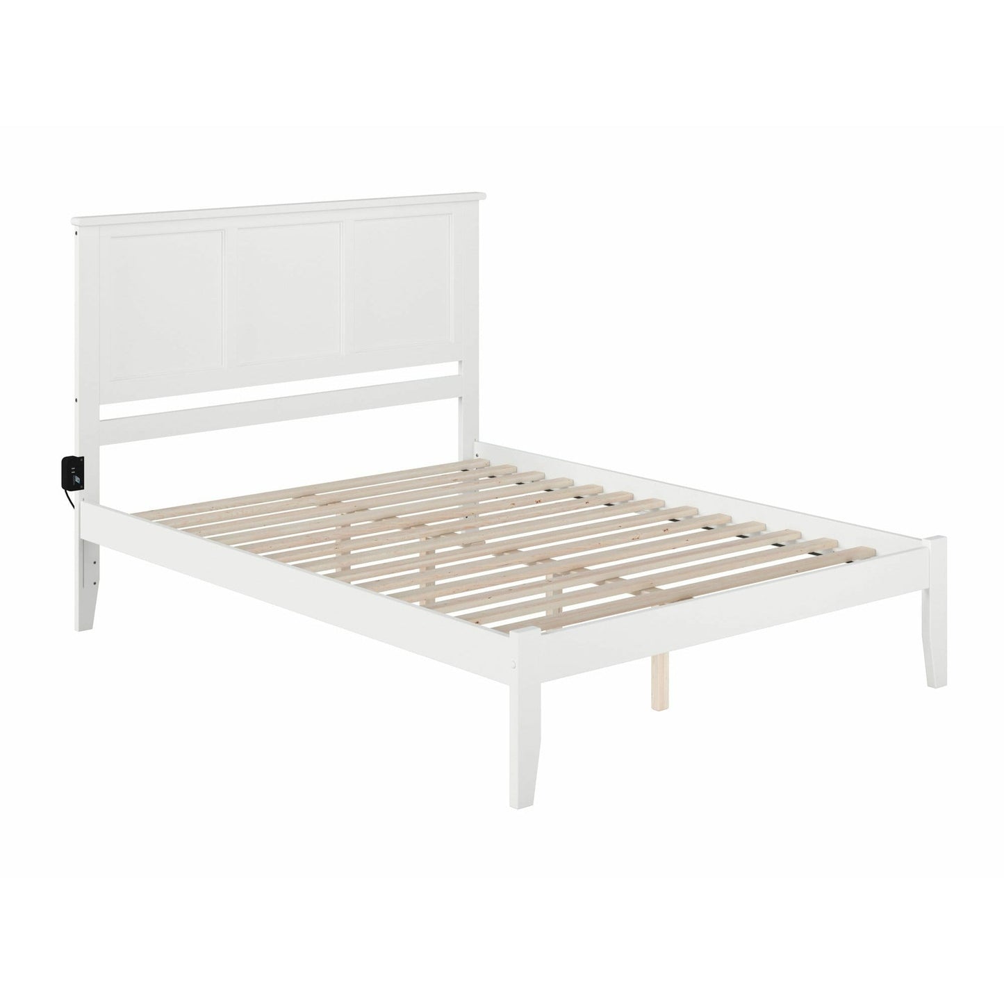Atlantic Furniture Bed Madison Queen Platform Bed with Open Foot Board in Espresso