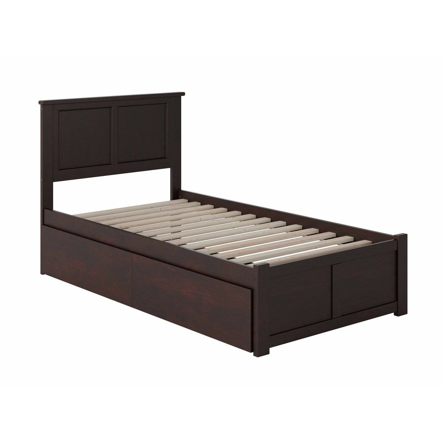 AFI Furnishings Madison Twin XL Platform Bed with Flat Panel Foot Board and 2 Urban Bed Drawers