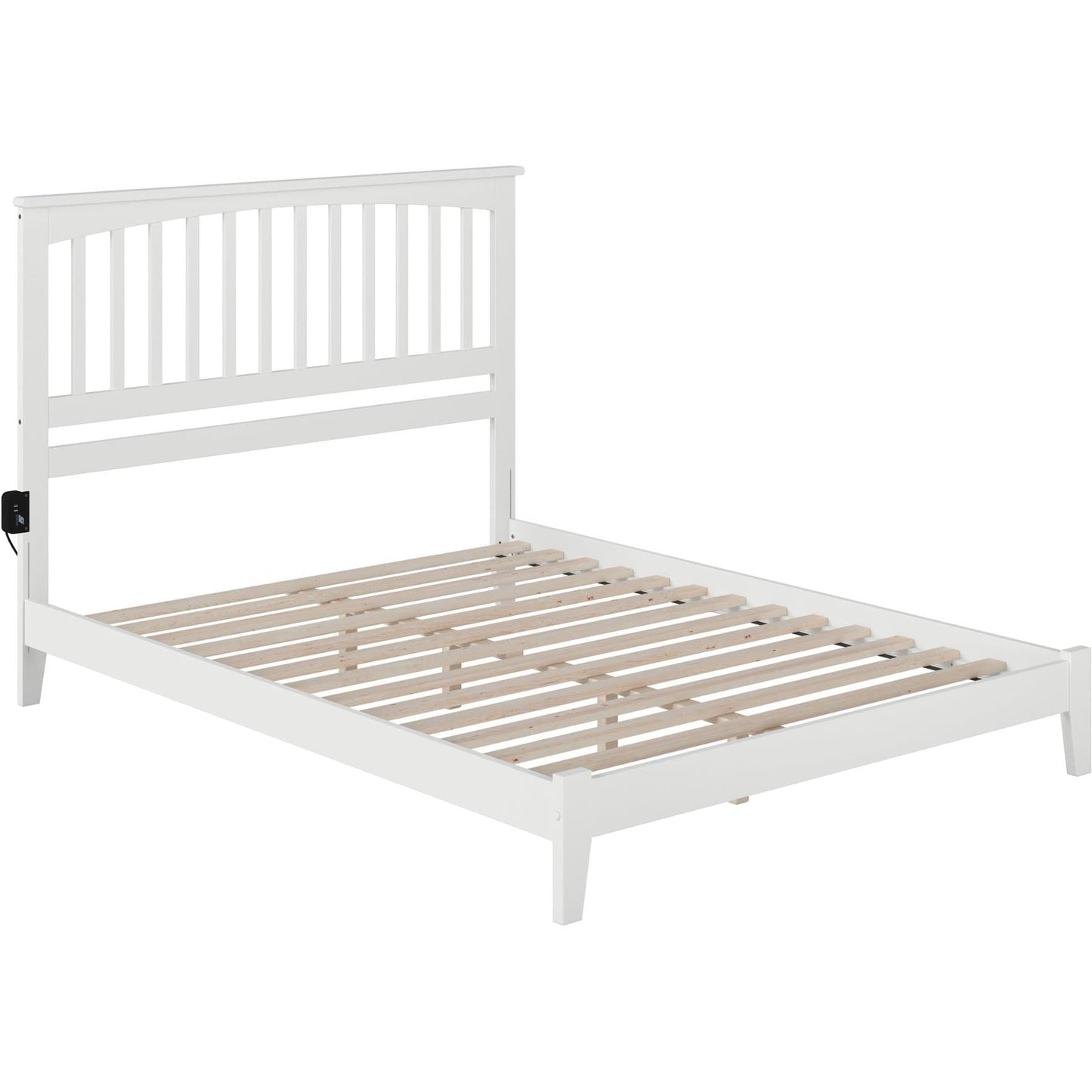 Atlantic Furniture Bed Mission King Platform Bed with Open Foot Board in Espresso