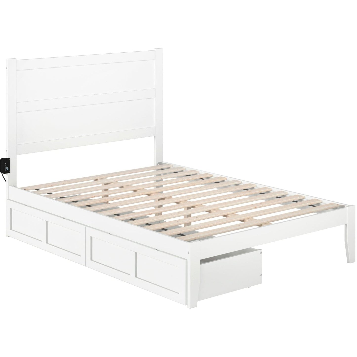 AFI Furnishings NoHo Full Bed with 2 Drawers in White AG9113332