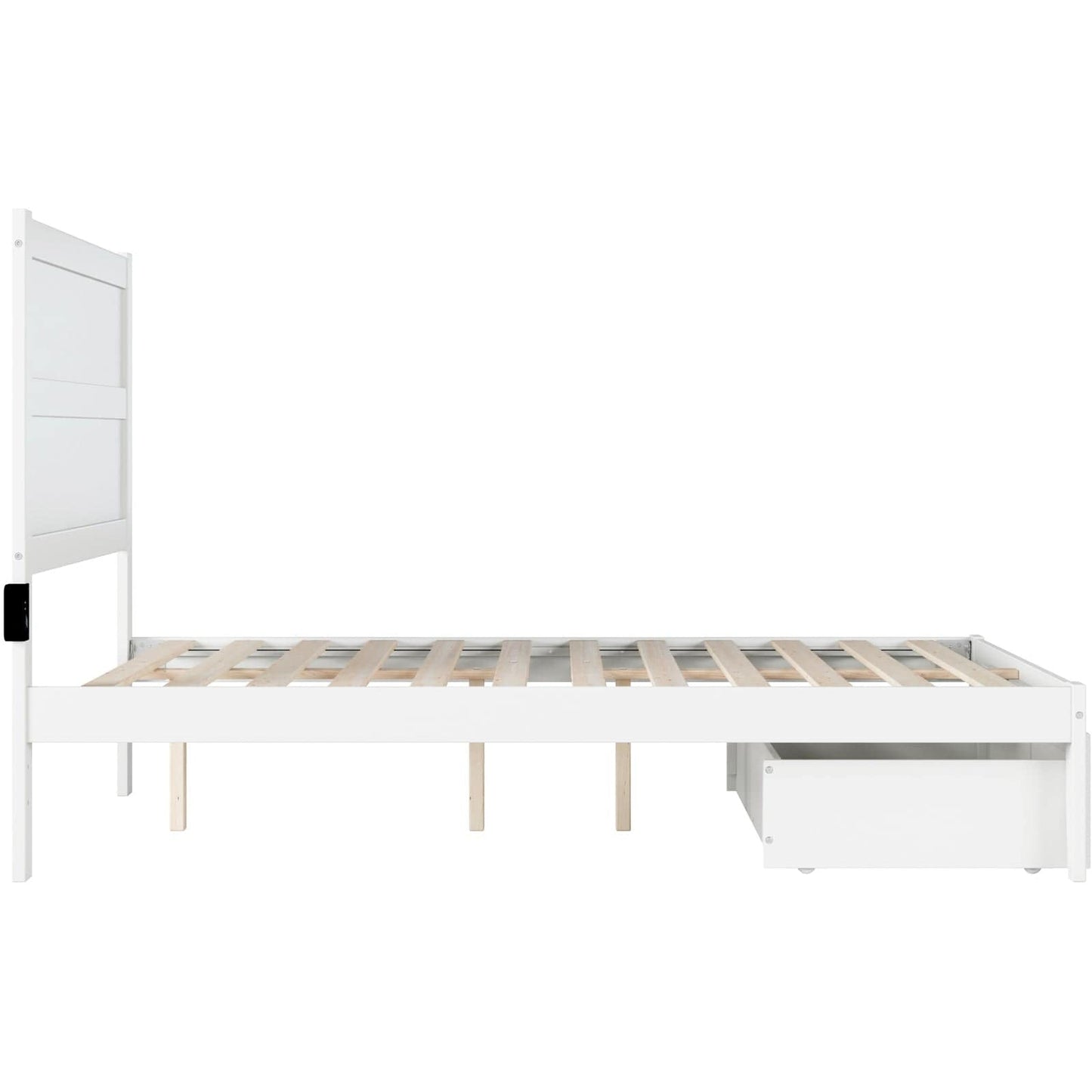 AFI Furnishings NoHo Full Bed with Foot Drawer in White AG9112332