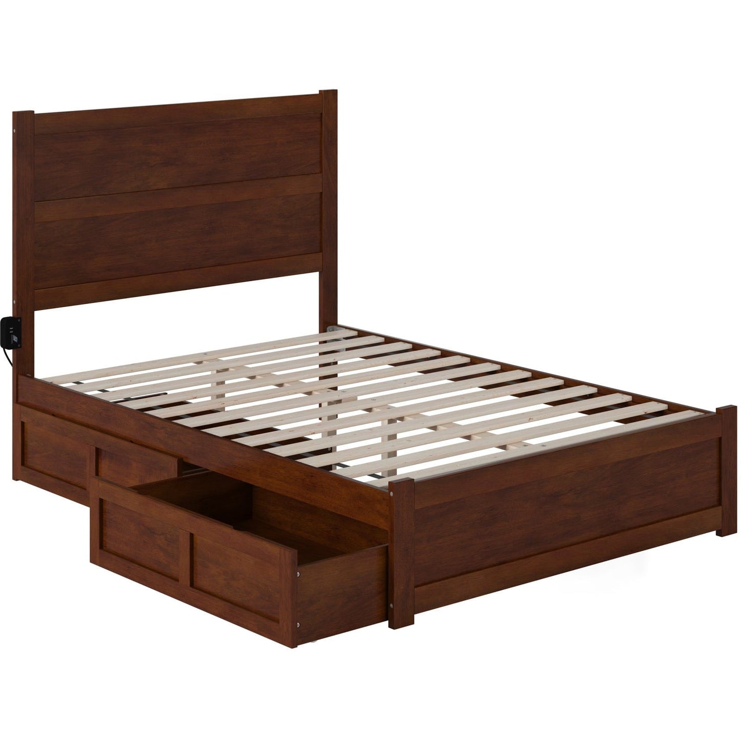 AFI Furnishings NoHo Full Bed with Footboard and 2 Drawers in Walnut AG9163334