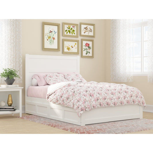 AFI Furnishings NoHo Full Bed with Footboard and 2 Drawers in White AG9163332